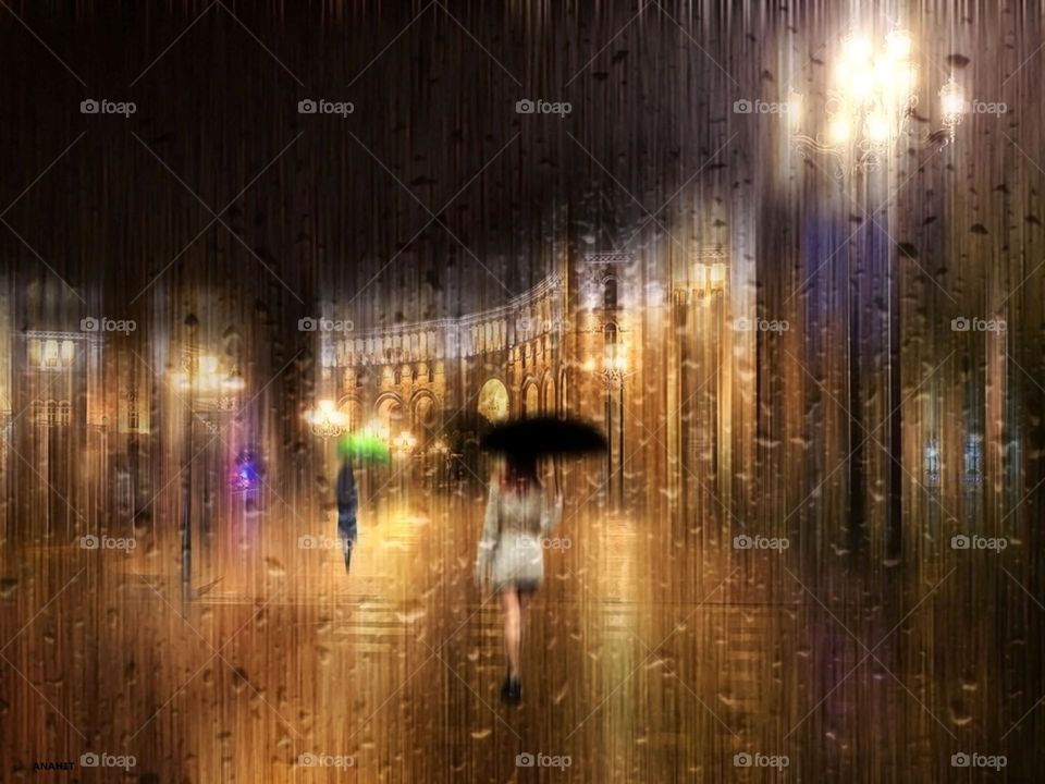 It's raining outside