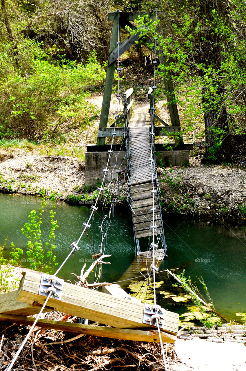 river bridge broken by refocusphoto