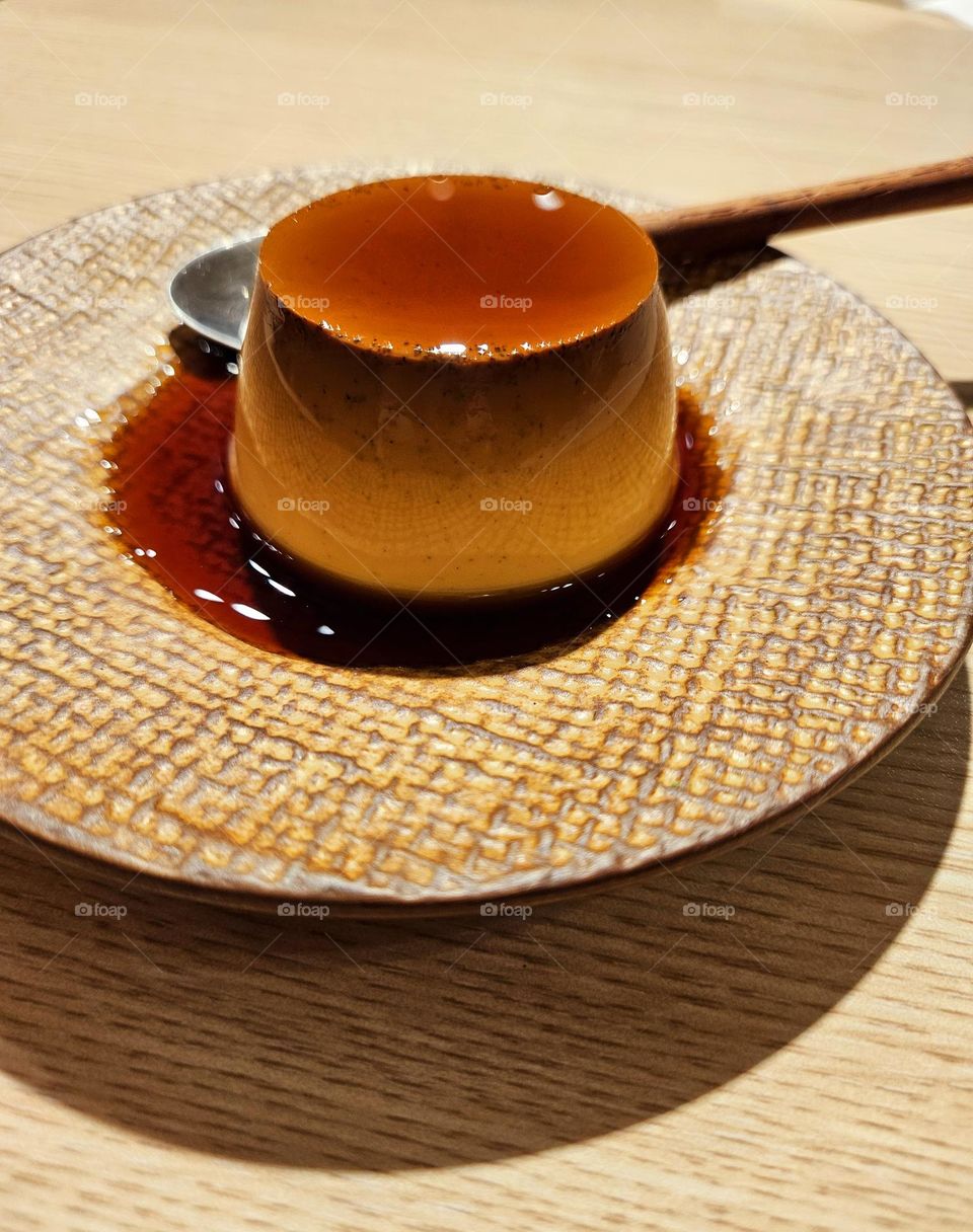 Delicious Japanese caramel pudding