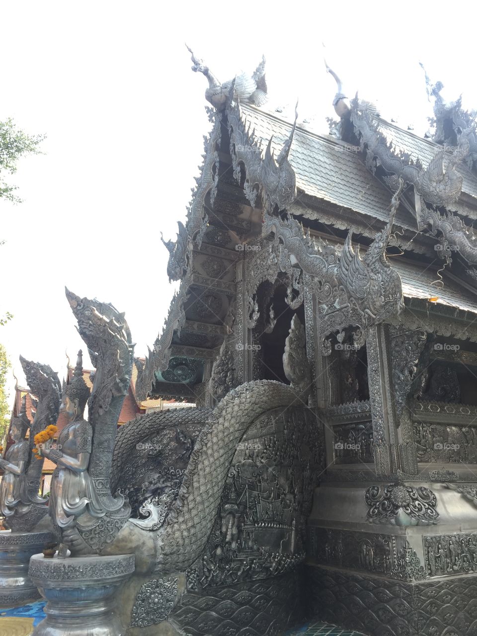 Wat Srisuphan Chiangmai.It had covered inside and outside with silver,nickel and aluminum panels.