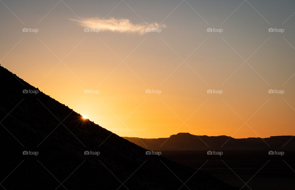 Before sunset at White Desert in Egypt