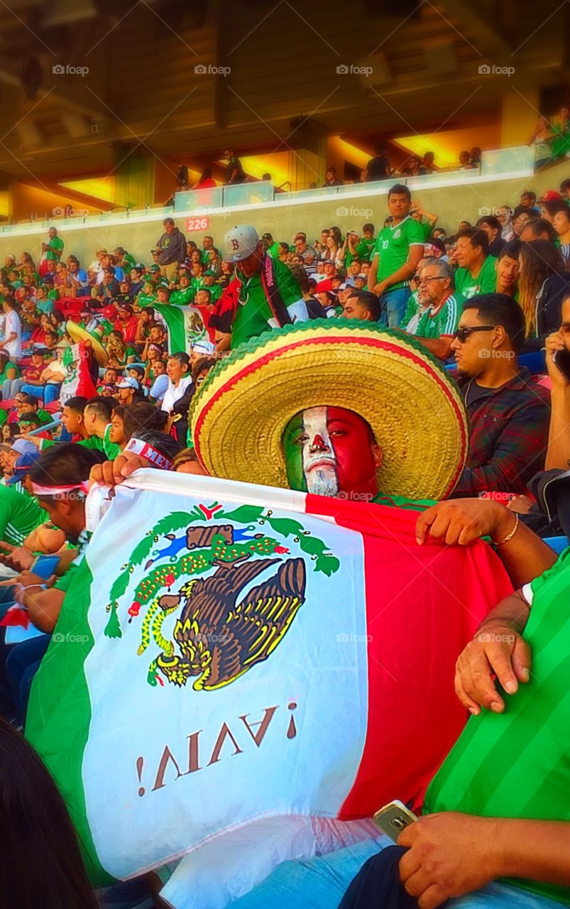 Mexico soccer game fan