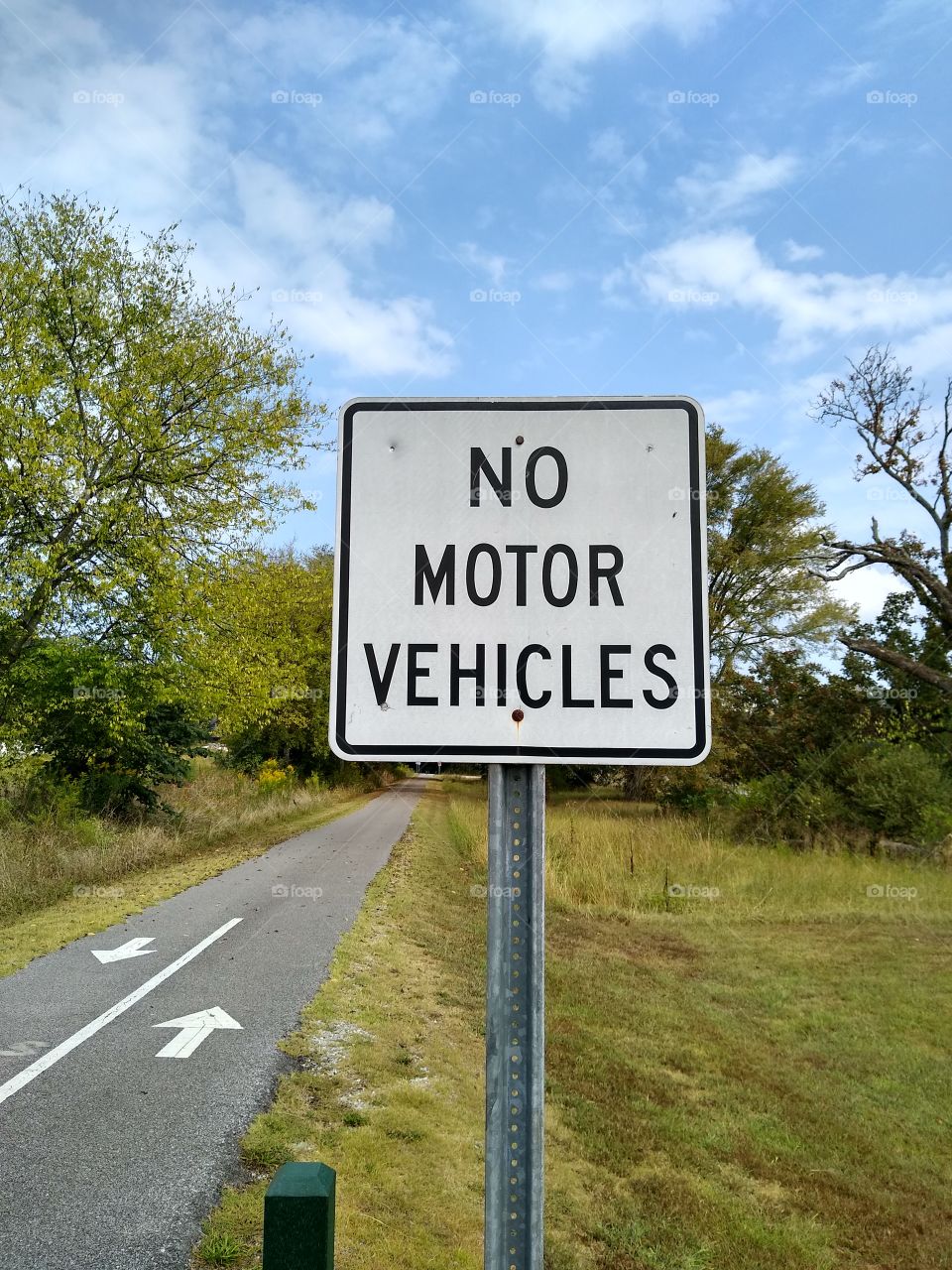no motor vehicles permitted