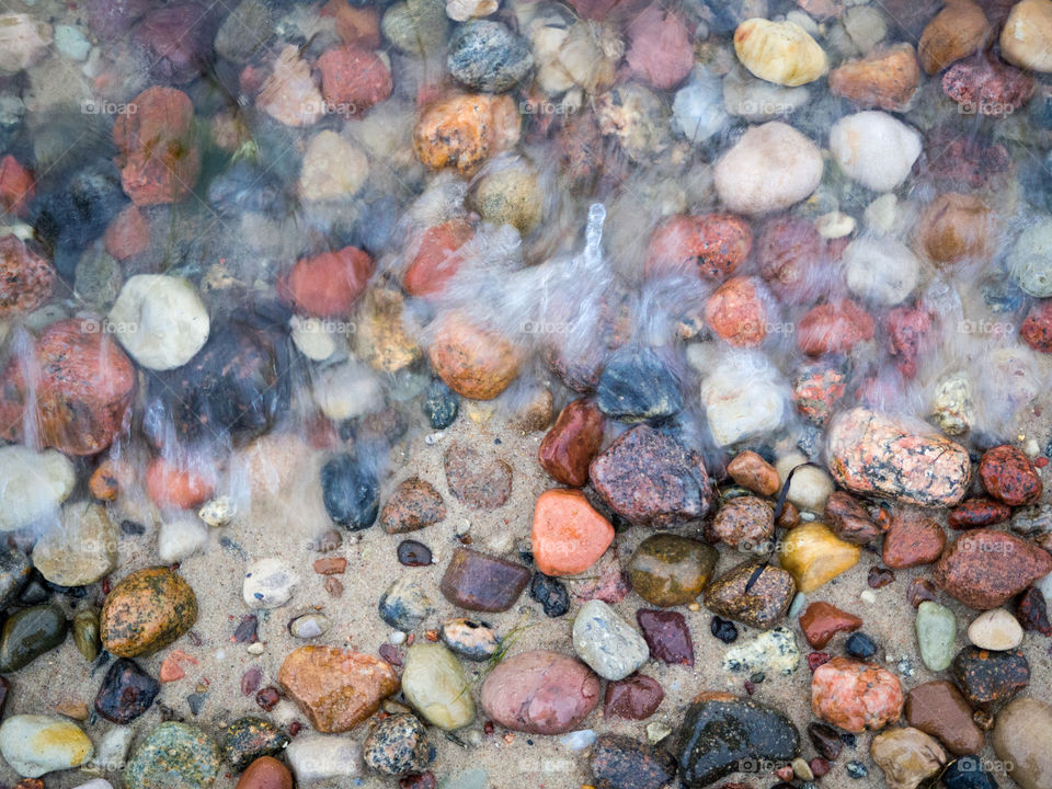 Stones with water texture