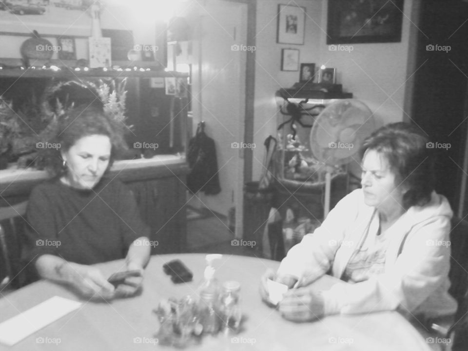 Women Playing Card Game