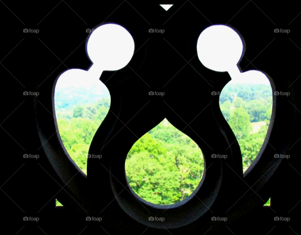 through the spy hole