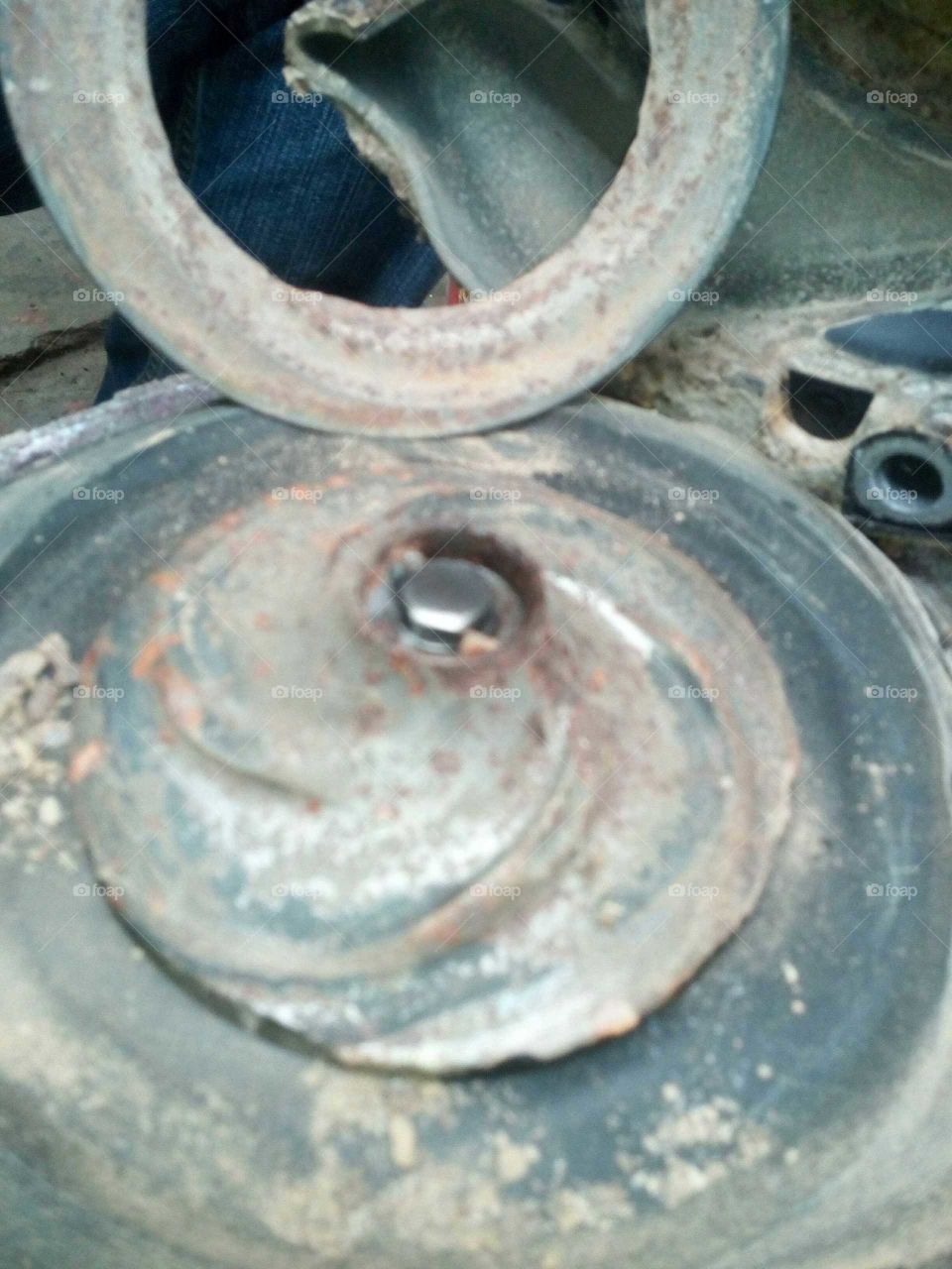 An impeller used in long operating hours, resulting in corrosion of the material