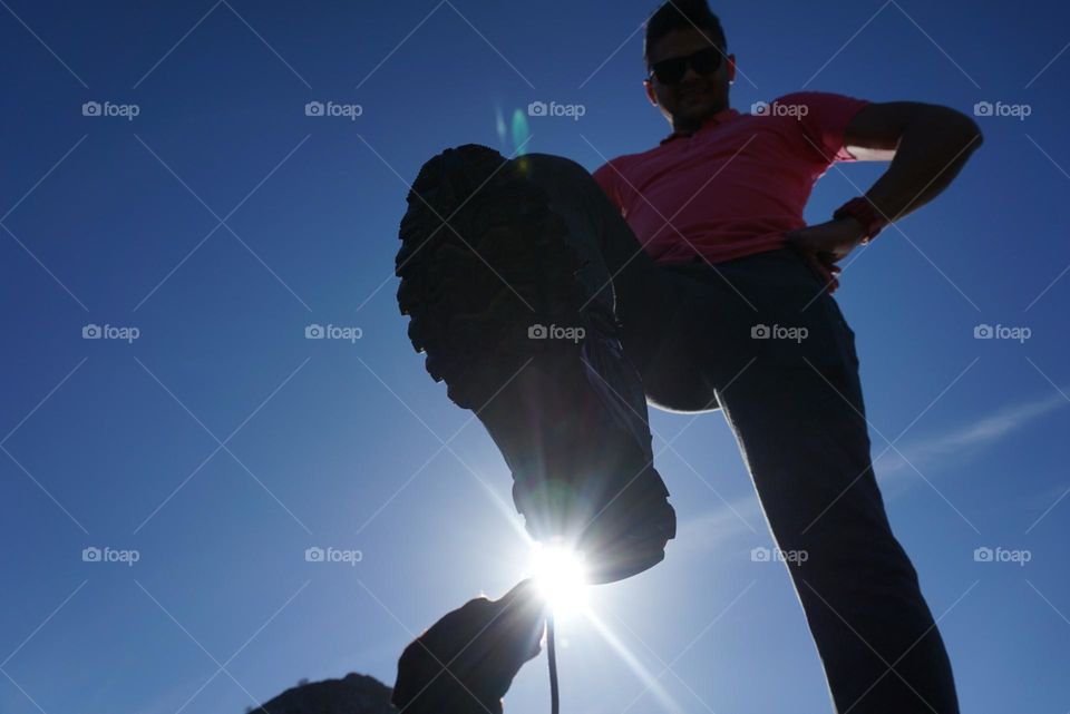 Shoe#sky#vertical#human