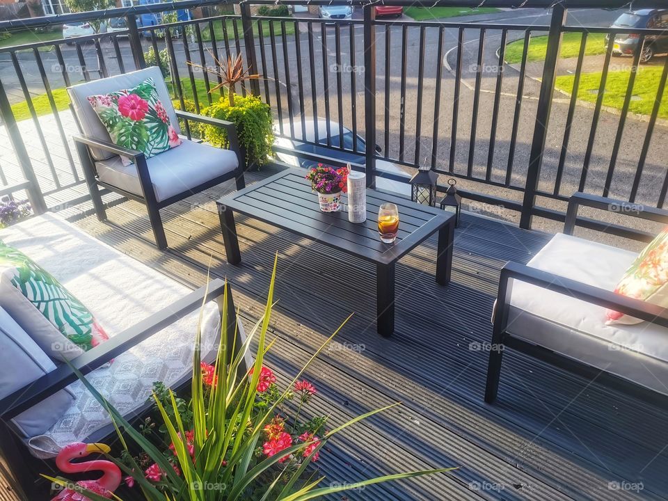 Summer balacony, lazy day.