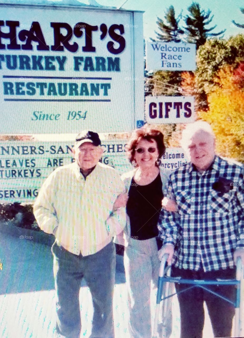 Car trip to another State for Turkey Dinner.