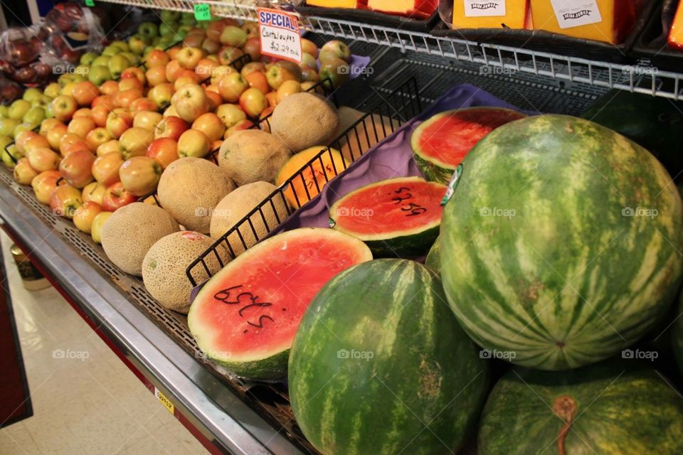 Melon, Watermelon, Food, Fruit, Market