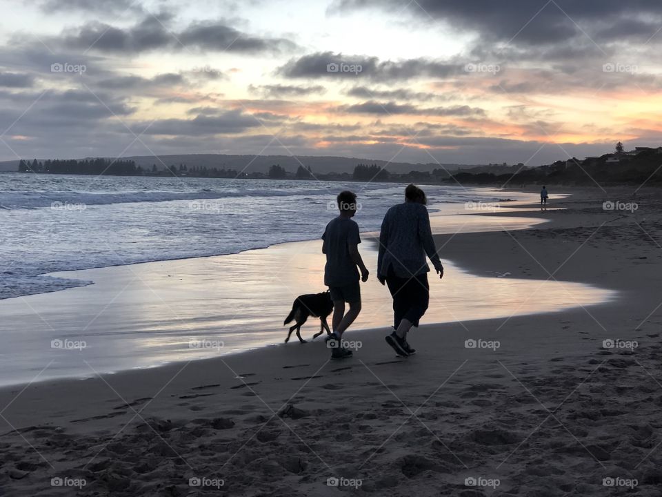 Haysborough beach at sunset