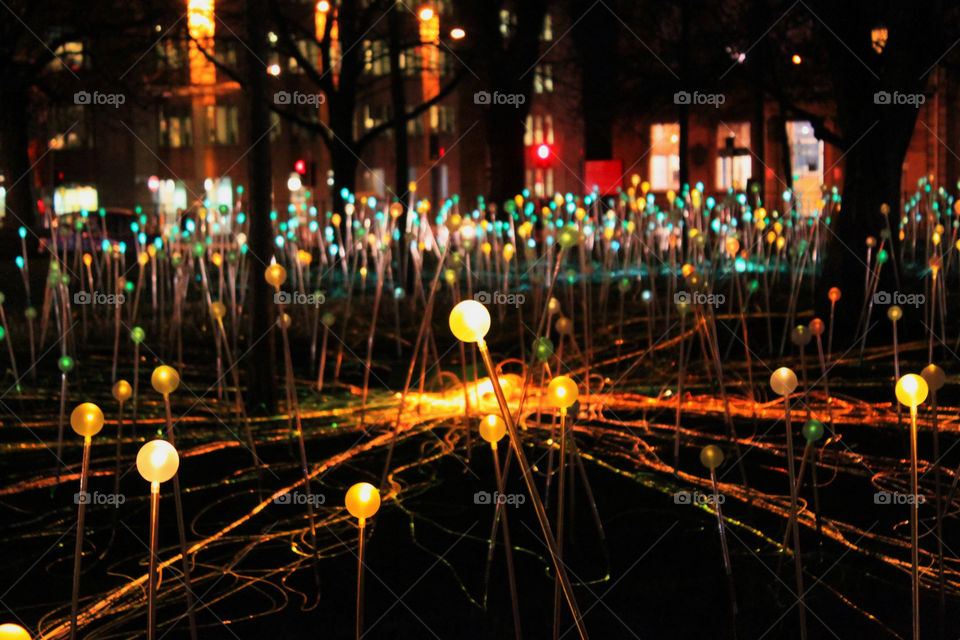 Art insallation with LED light