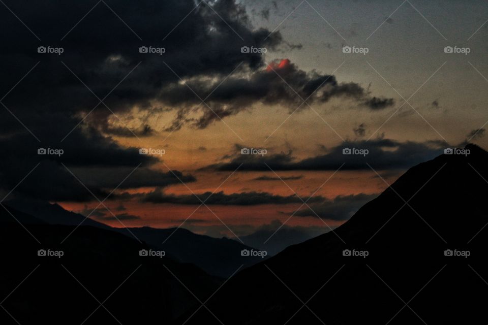 Sonnenuntergang Alpen