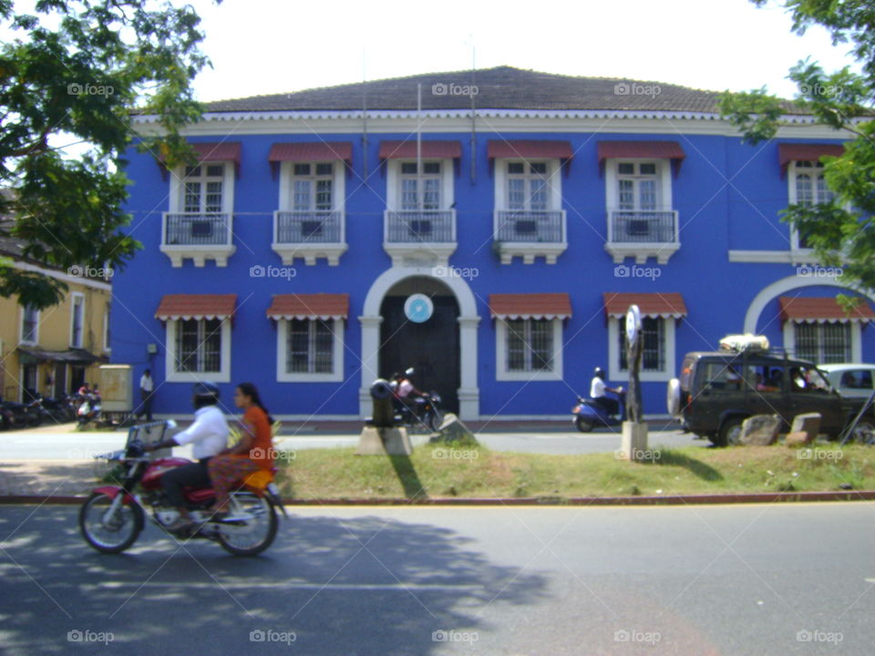 Colourful building in Goa
