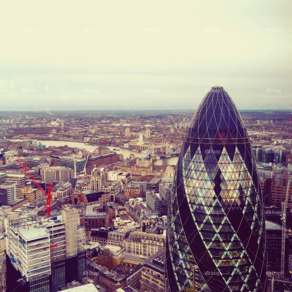London skyline with the gherkin