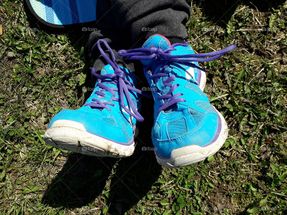 resting on the grass