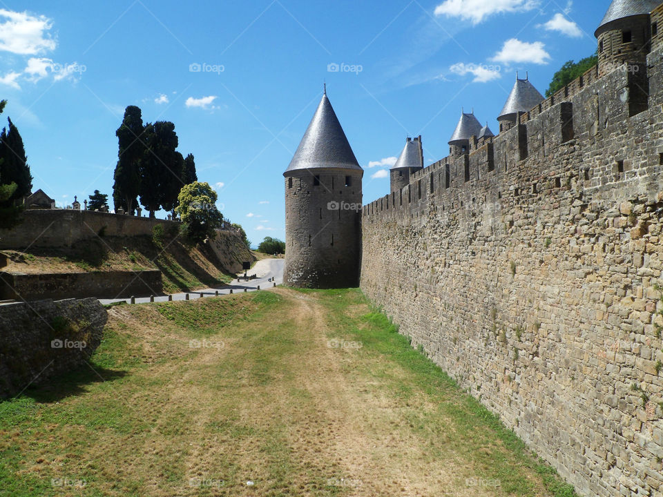 Fortification in Carcassonne in France