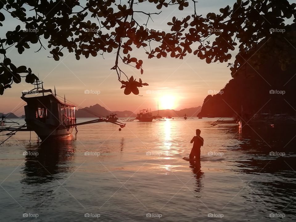 Sunset in Corong Corong, El nido, Philippines 🇵🇭