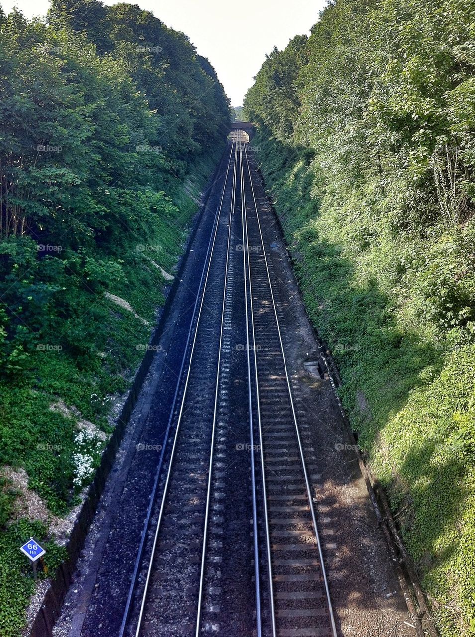 Railway line Winchester Hampshire 
