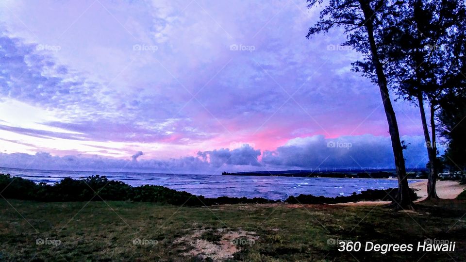 Kaiaka Beach Park Sunset colors