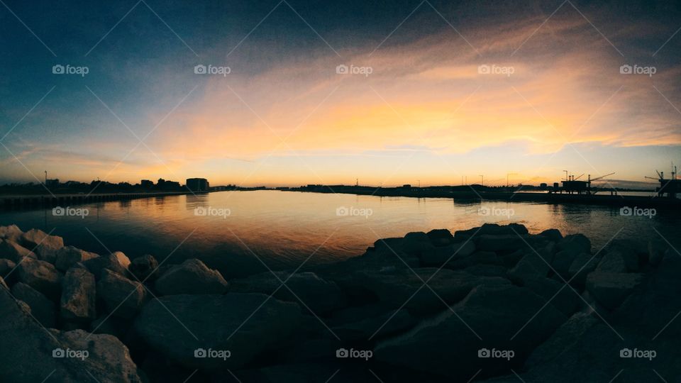 sunset in Comacchio