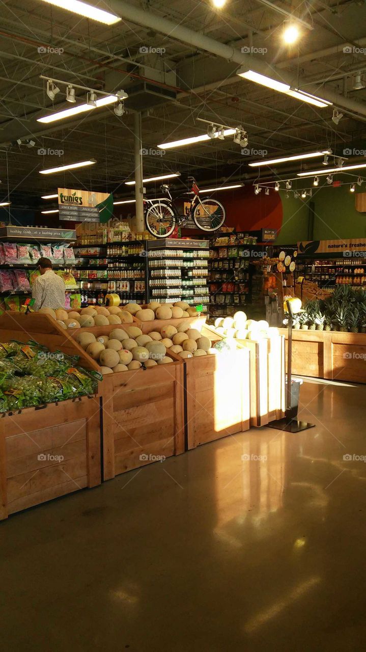 produce section at market