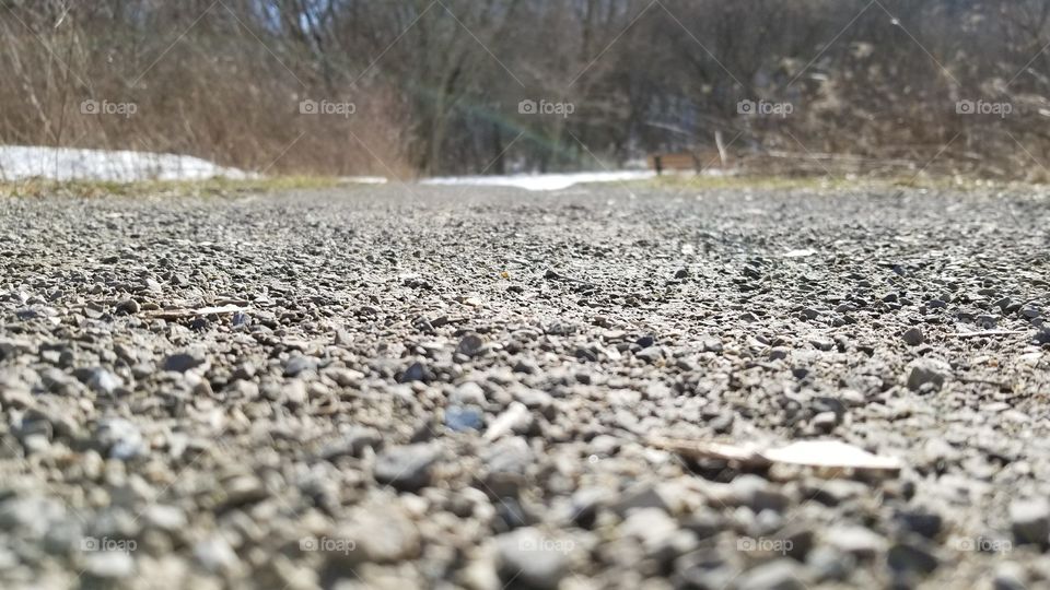 Pebbles of a path