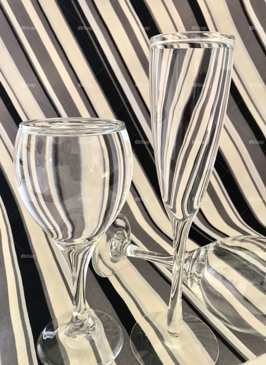 Abstract Wine Glasses