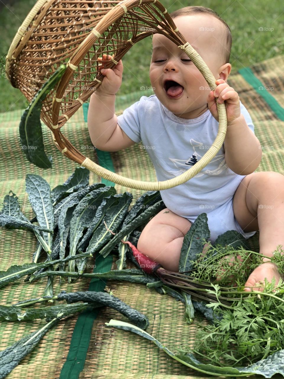 Vegetable day with baby 