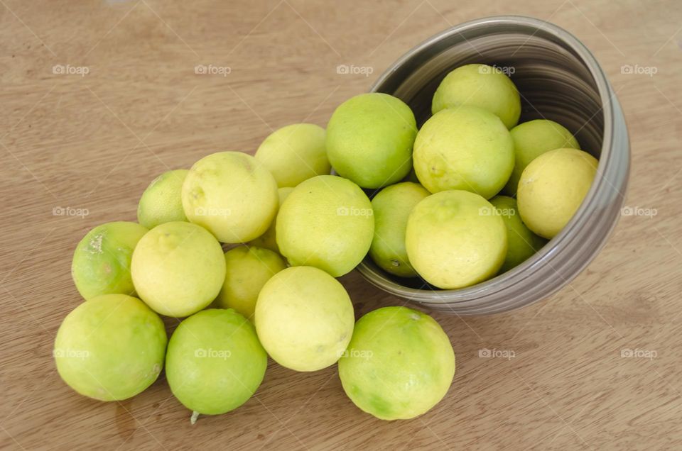 Mature Ripe Limes From Bowl