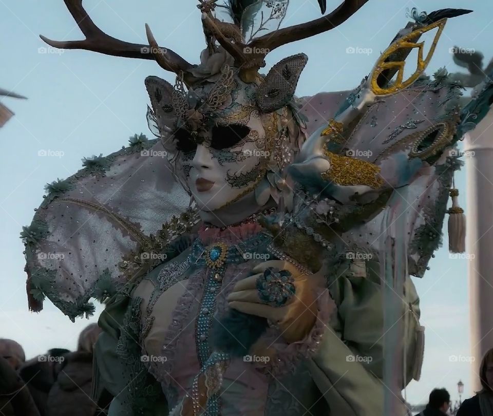 Carnevale di Venezia. Maschere in posa.