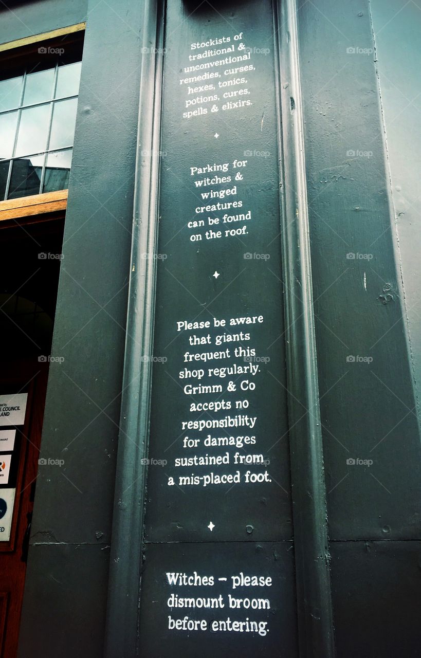 Apothecary of The magical shop sign