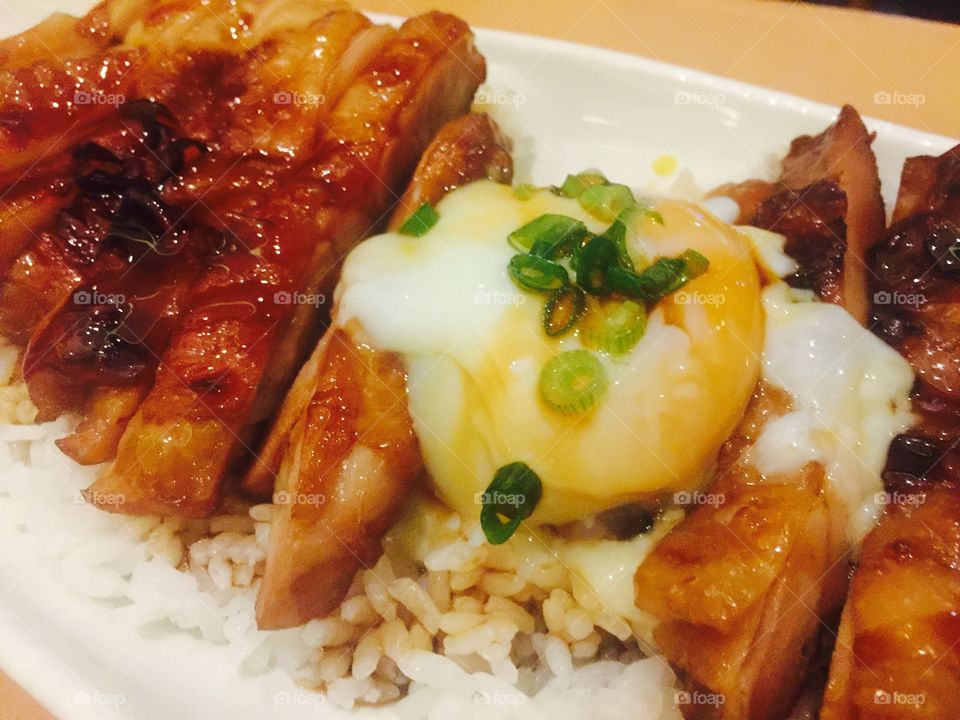 Lunch with chicken Teriyaki 