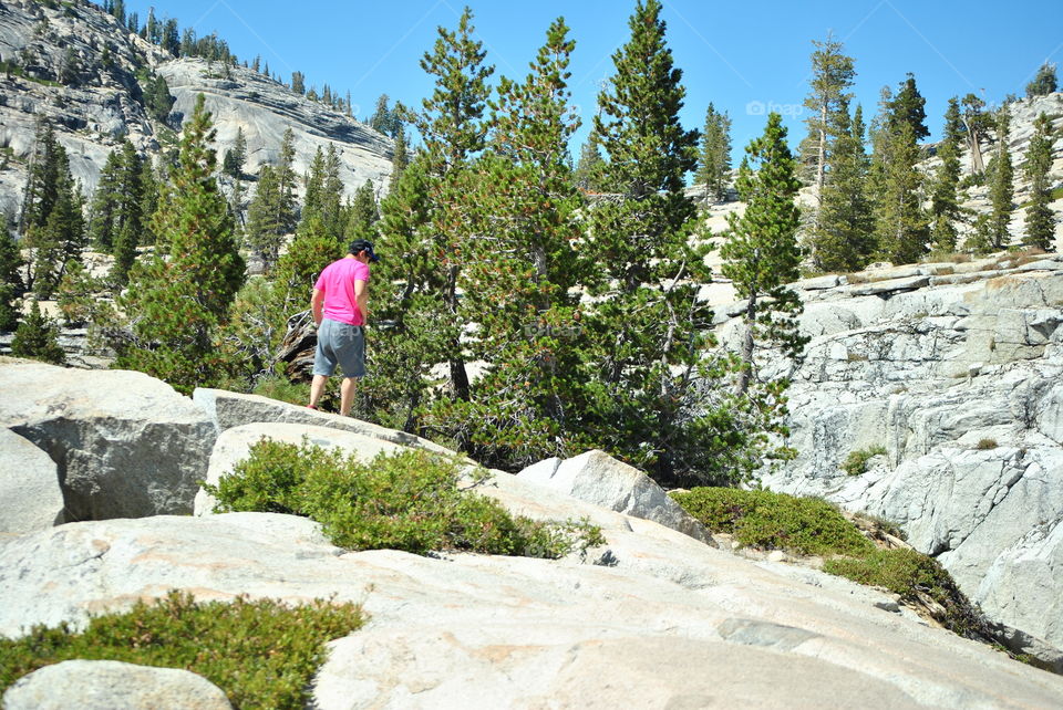 Hiking in summer