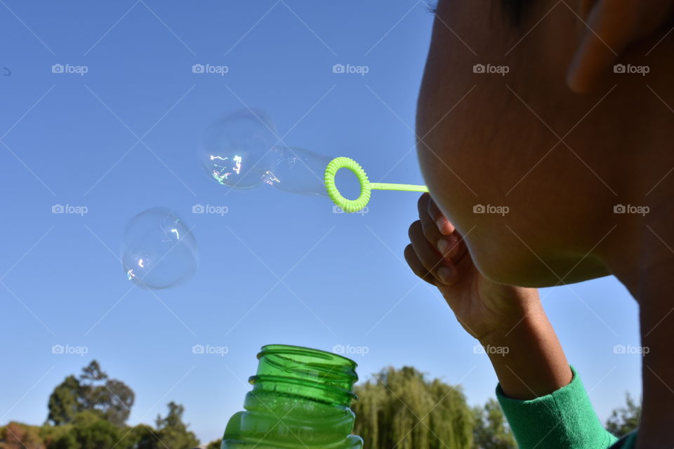 Kid playing outdoors