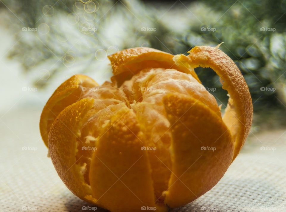 Exotic fruits. mandarin. persimmon