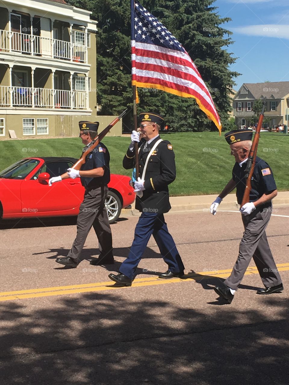  Veterans at a parade
