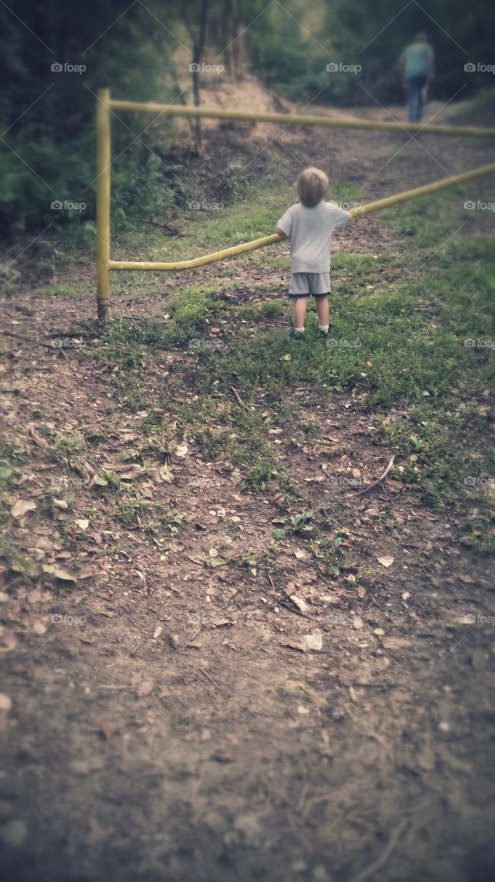 Connor watching daddy... 