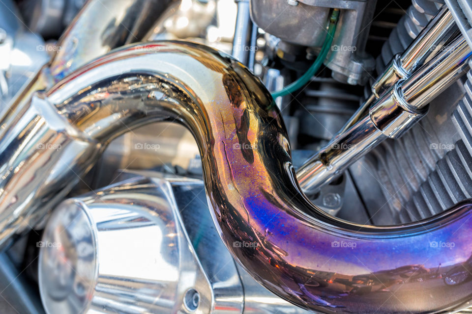 Perfect imperfections- heat damaged chrome pipe