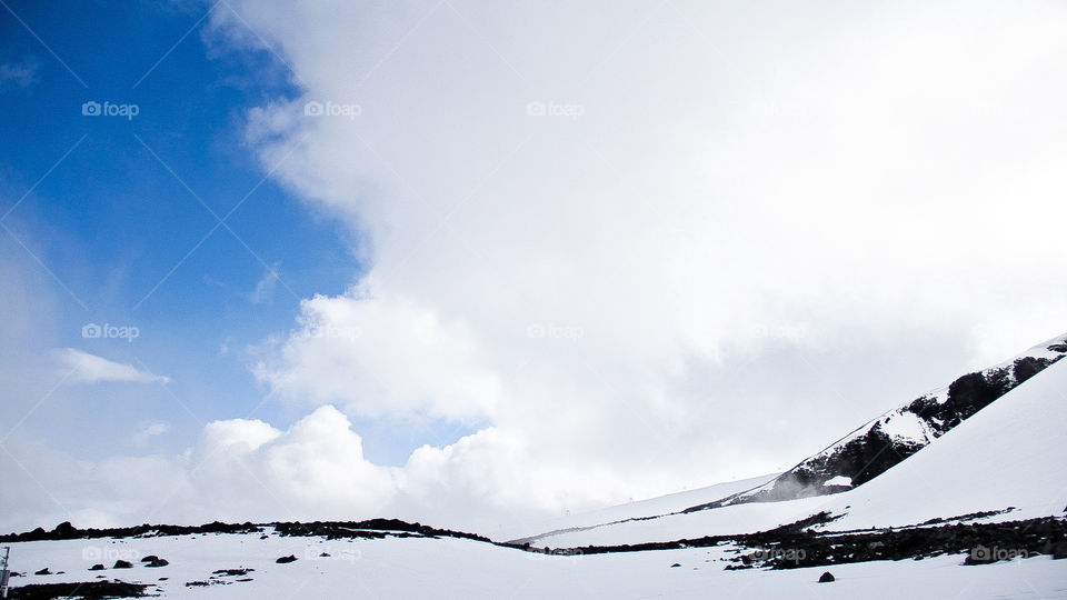 snow winter sky blue by genlock