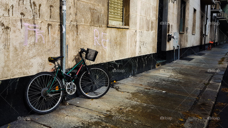 Street in Turin in Italy