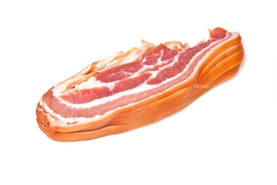 Raw smoked bacon