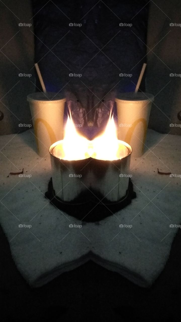 mirrored flame
