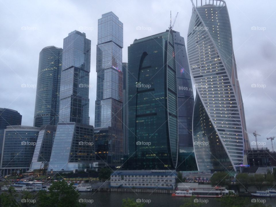 Moskva citi. Skyscrapers