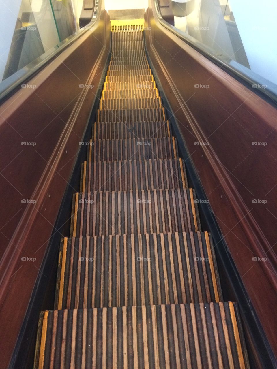 Wooden escalator