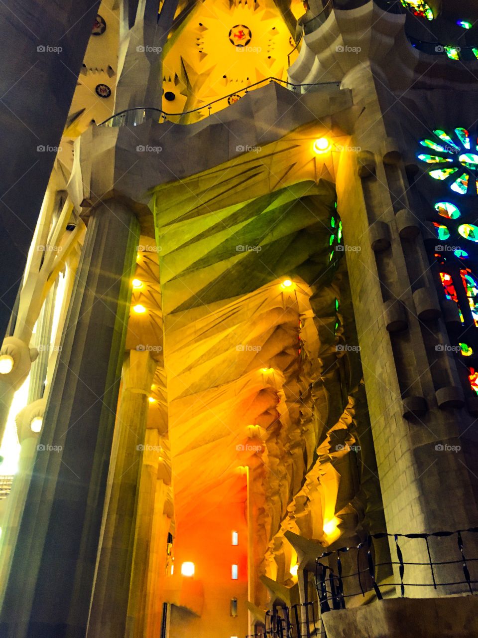 Light show in Sagrada Familia