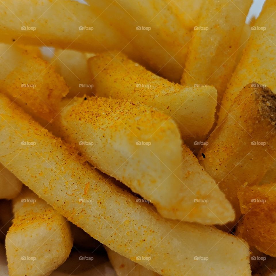Seasoned French fries.