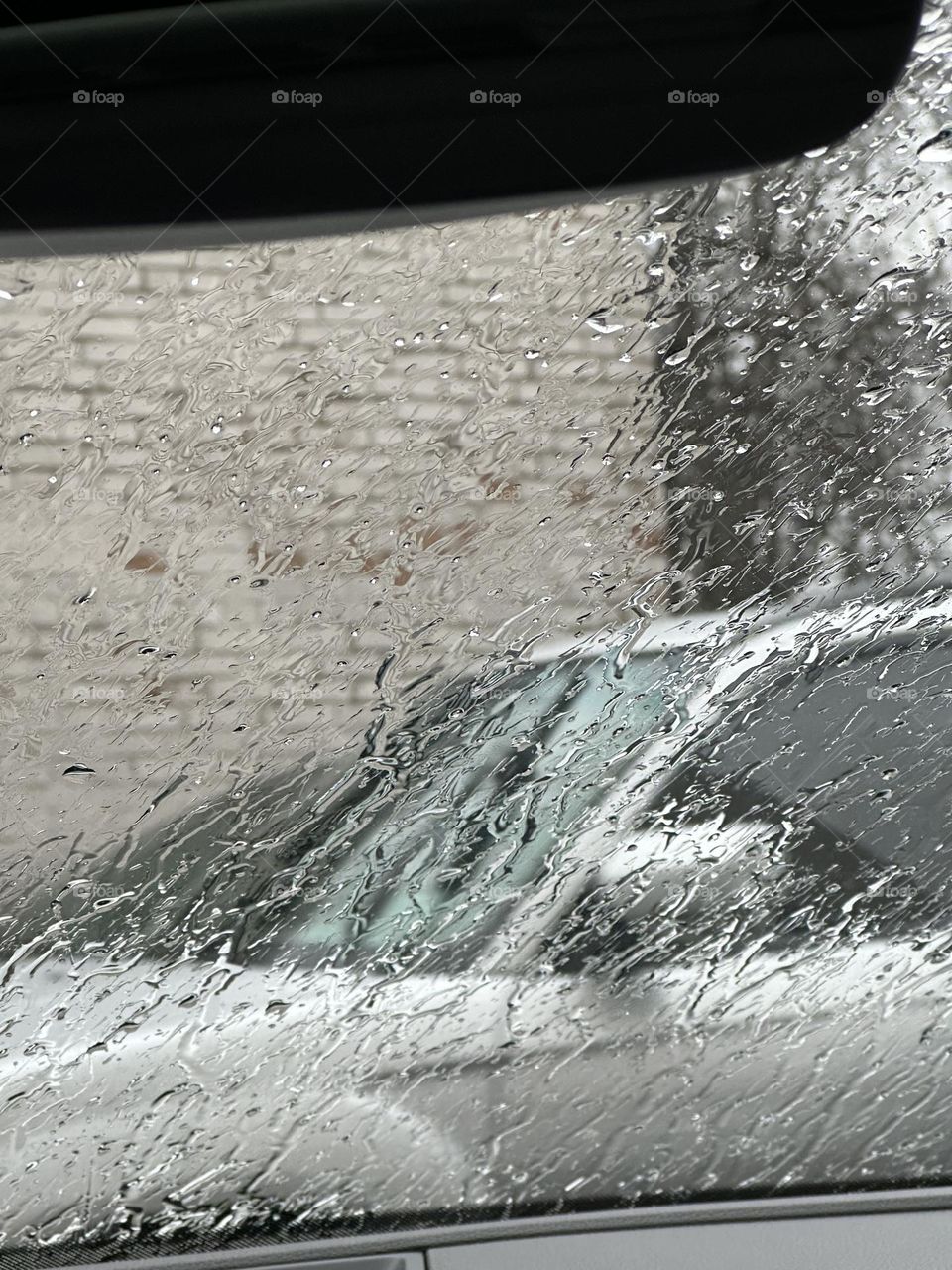 Rain from car window