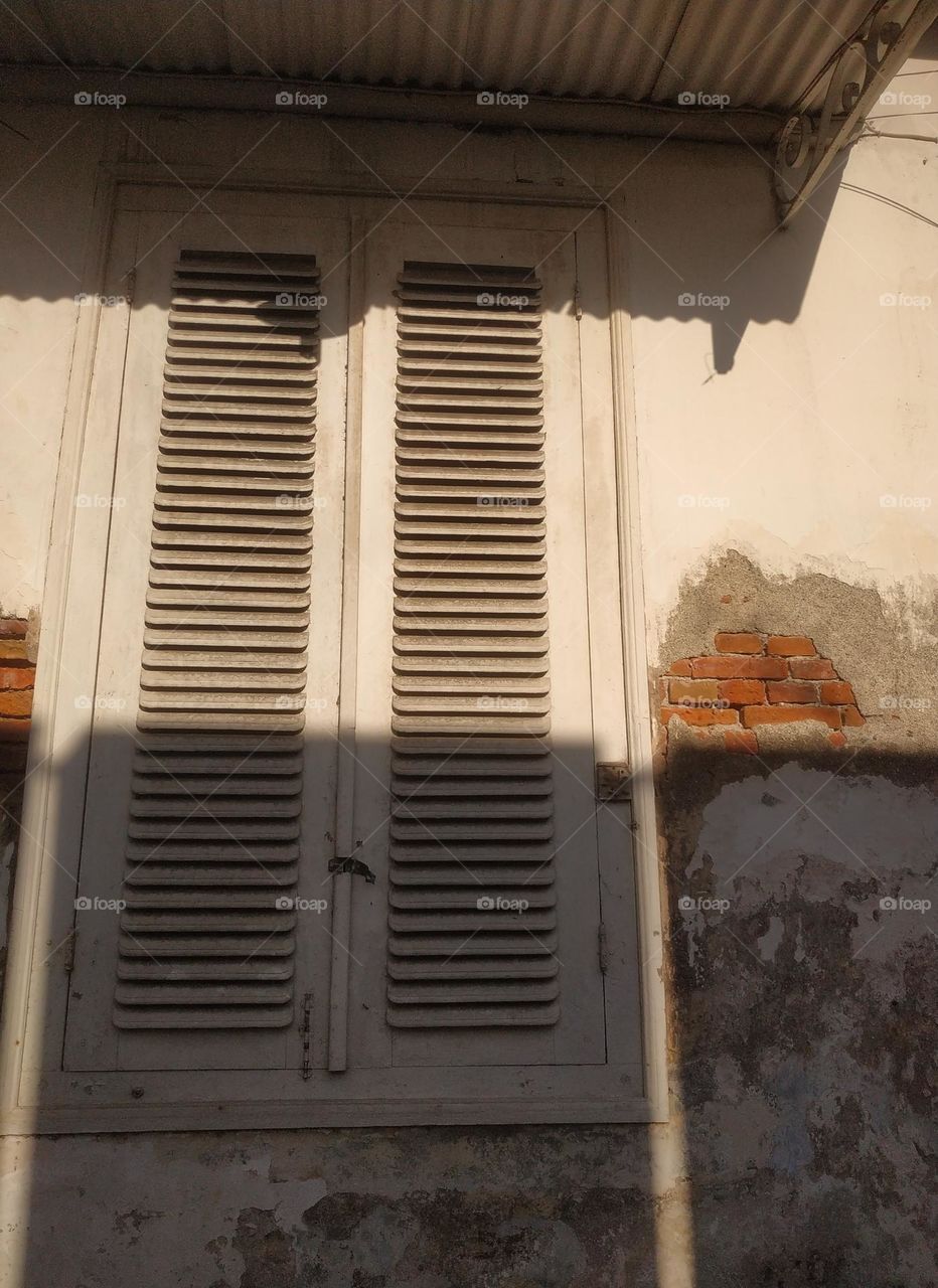 a window in an old house